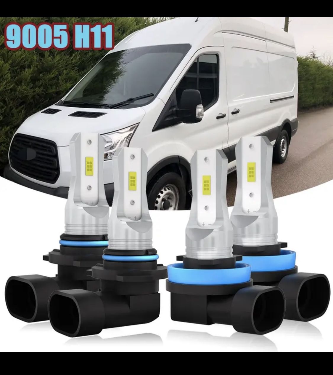 Ford Transit Led Kit Bulbs 9005(hb3)+ H11 For (contact info removed) To 2020