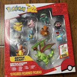Pokmon Battle Figure Multi-Pack Deluxe Action Figure Set, 10-Pack with Pikachu, Charmander, Squirtle & Flygon Never open