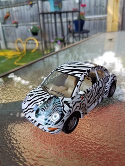 Volkswagen diecast zebra car