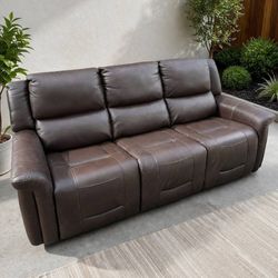 Alba Leather Power Reclining Sofa with Power Headrests