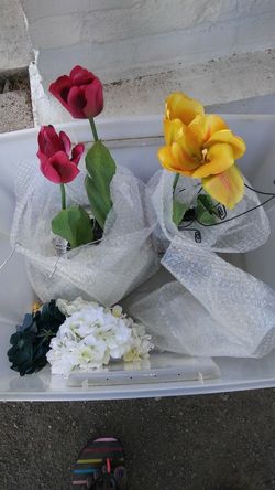 Flowers and vase