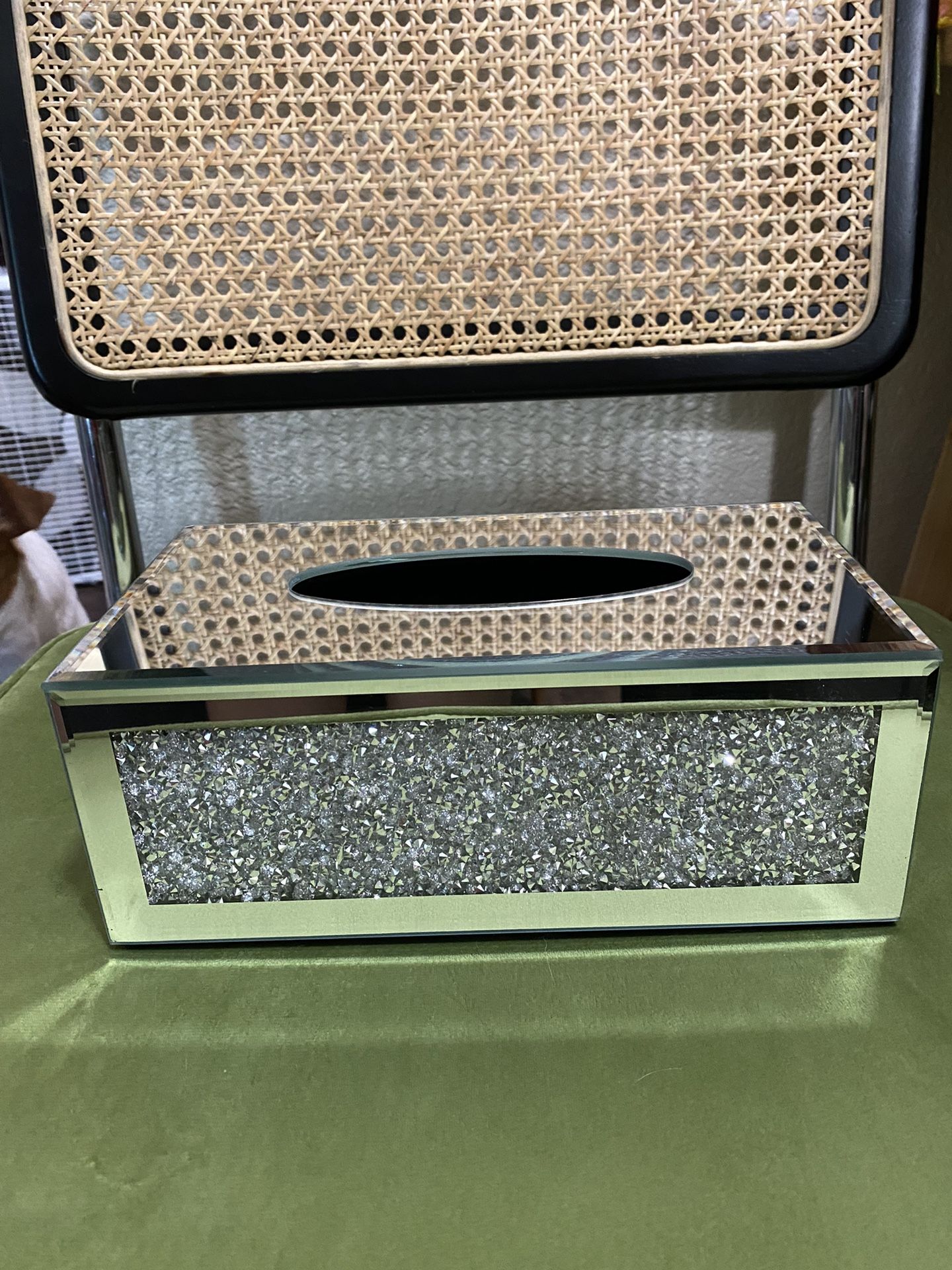 Crystal Mirrored Tissue Box
