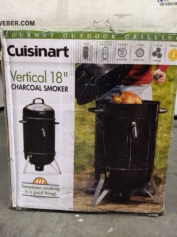 Cuisinart COS-118, Vertical Charcoal Smoker, 18