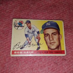 55' Topps Bob Grimm Rookie Card