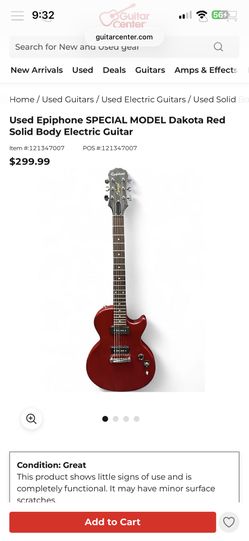 Used Epiphone SPECIAL MODEL Dakota Red Solid Body Electric Guitar