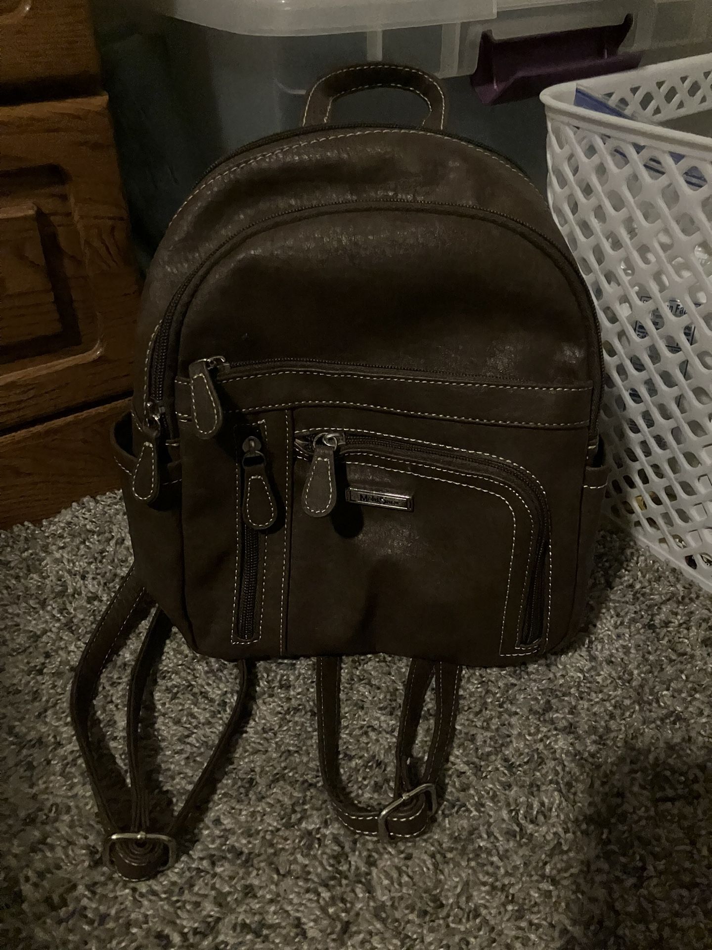 Small Brown Backpack Purse LIKE NEW