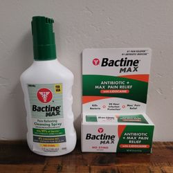 Bactine Max Cleansing Spray & Antibiotic Ointment