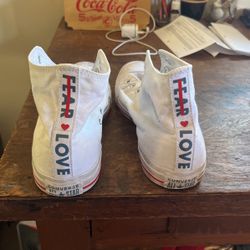 Fear Love Converse Mens 9 Womens 11 