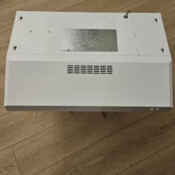 GE 30 inch Convertible 200-CFM White Under Cabinet Range Hood