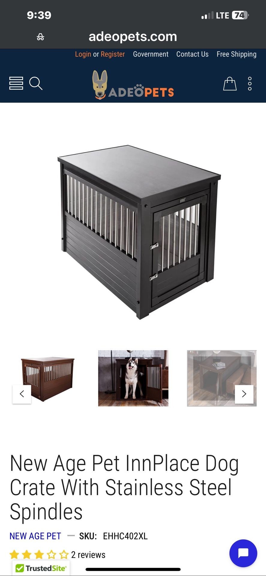 Extra Large Indoor Dog Crate