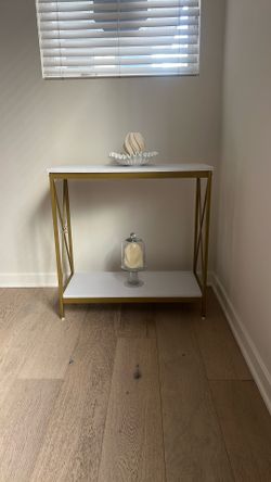 Console Table White And Gold