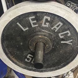 Legacy “Jack Lalanne “ Olympic Deep Dish  Bumper 50 Lb Barbell Plates 