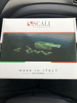 **Brand New** Scali Alabaster Domino Set Made In Italy