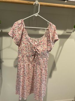 Summer dress, XL(15-17), No boundaries, floral sky blue/white dress