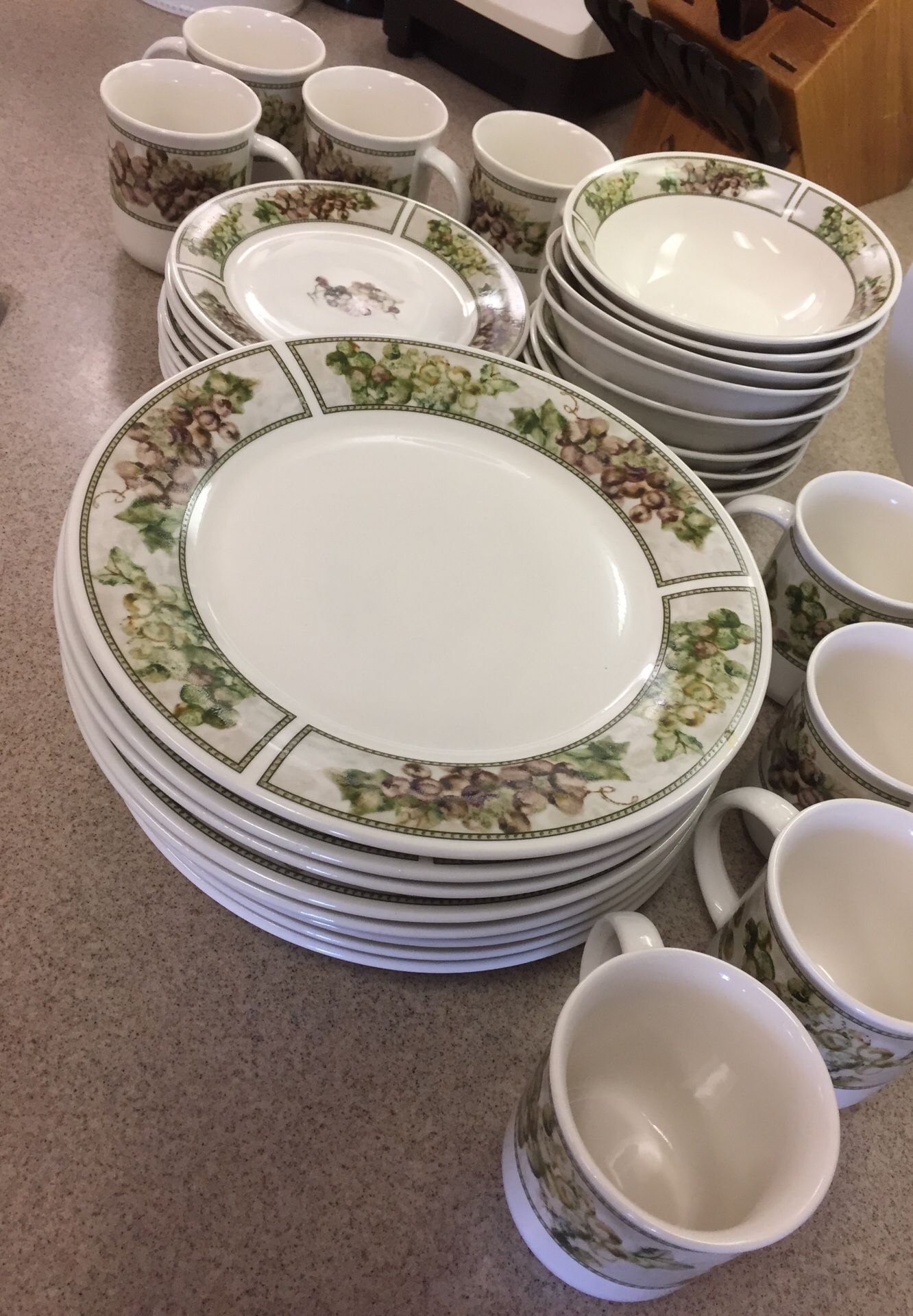 Dishes - Casual Settings by Oneida (Tuscan Grapes)