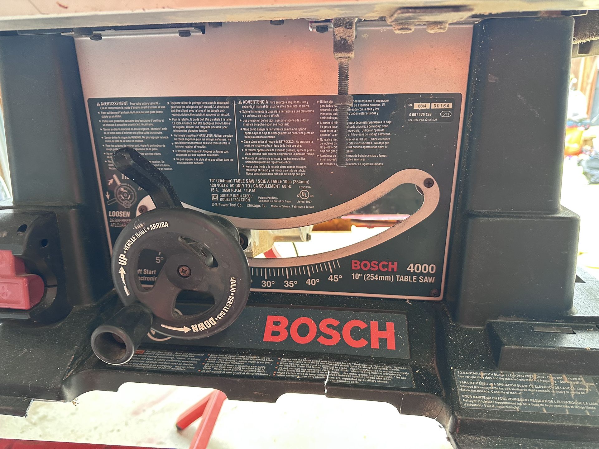 Bosh 10” Table Saw With Stand