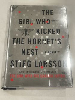 Hardcover copy of The Girl Who Kicked the Hornet's Nest by Stieg Larsson. 563 pages