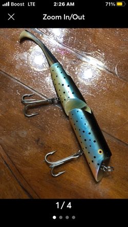 Jointed Fishing Lure with Treble Hooks