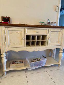 French Country style two-tone sideboard buffet