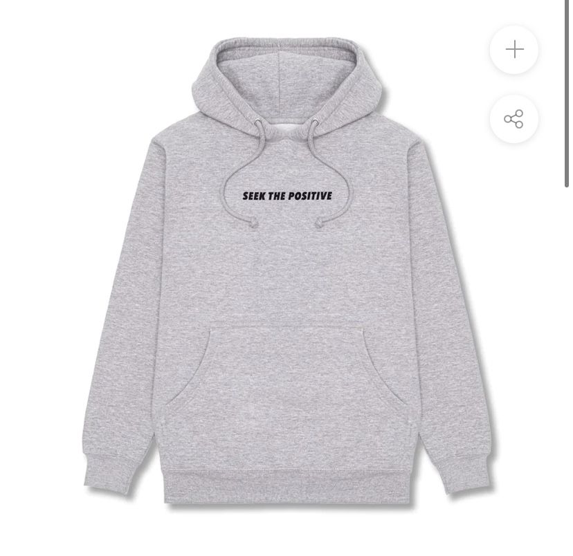 Rastaclat ‘Seek The Positive’ Grey Hoodie | Unisex Small