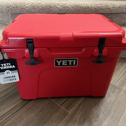 Red- Yeti Tundra 35 Cooler- Brand New