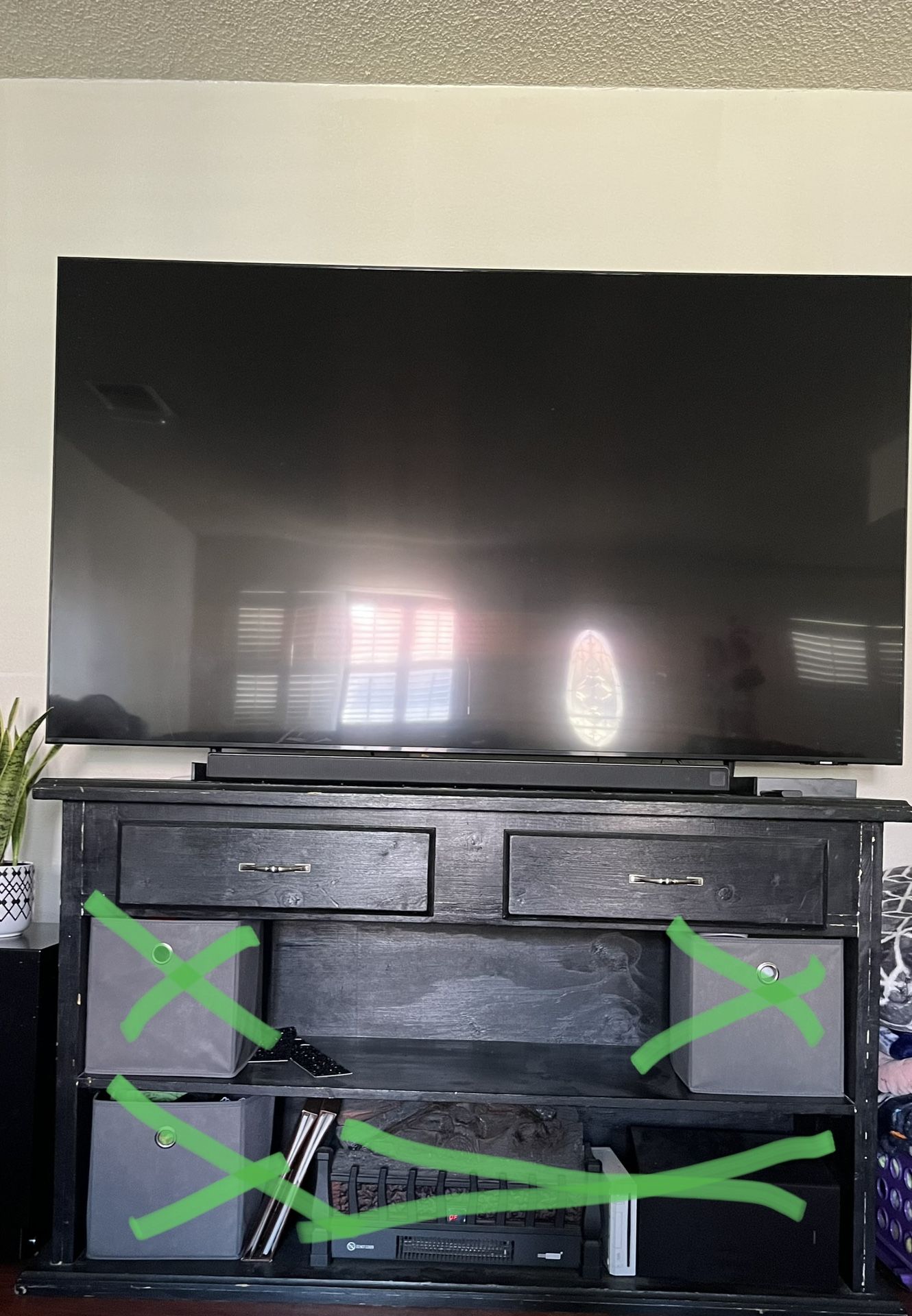 Black Wood Tv Stand