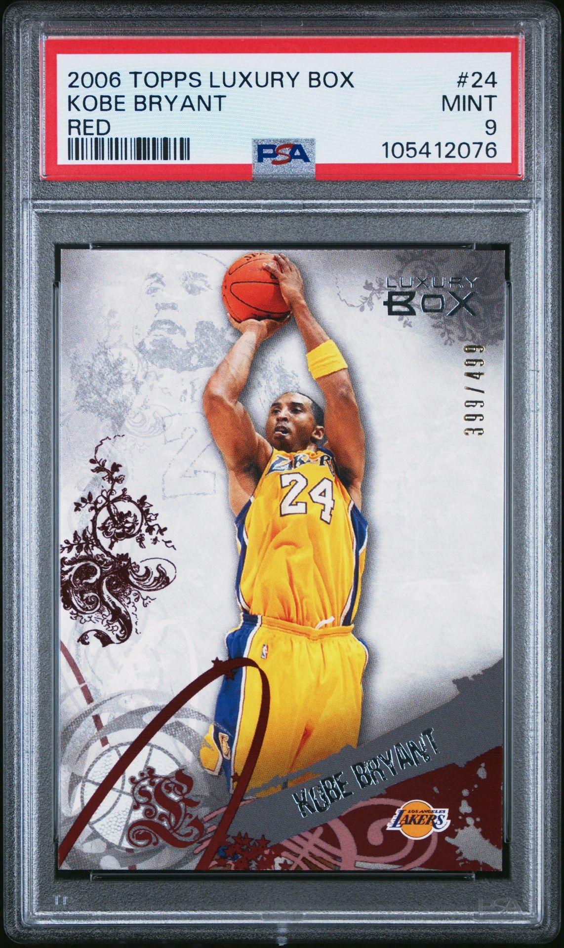 2006 Topps Luxury Box Kobe Bryant Red #24 /499 PSA 9 Los Angeles Lakers