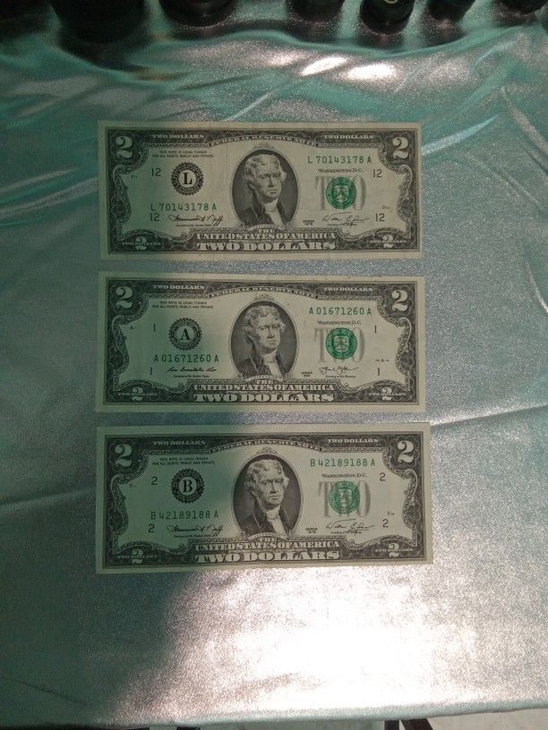 Two Dollar Bills For Sale