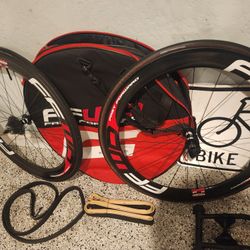🔥🚲🔥Fast Forward Carbon Tubular Wheelset,comes With 2 New Tires,ultegra 10 Speed Cassette And FREE WHEEL BAG🔥🚲🔥 
