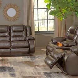 Motion Reclining Couch and Love Seat