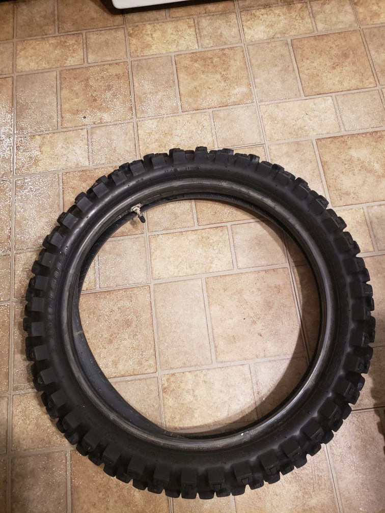 2 dunlop tires both geomax mx52 120-80-19 & 80-100 - 21