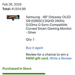 Used-Gaming Samsung OLED 49 & AsusLaptopRogstrix 2-3 months usage