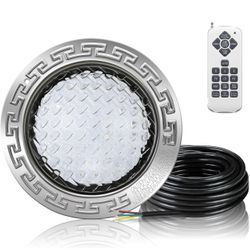 PROPART 10 Inch Inground Pool Light | 12V LED RGBW Remote Control | IP68 Waterproof | 150W Equivalent |50FT