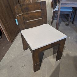 Wooden dining chair with cushion