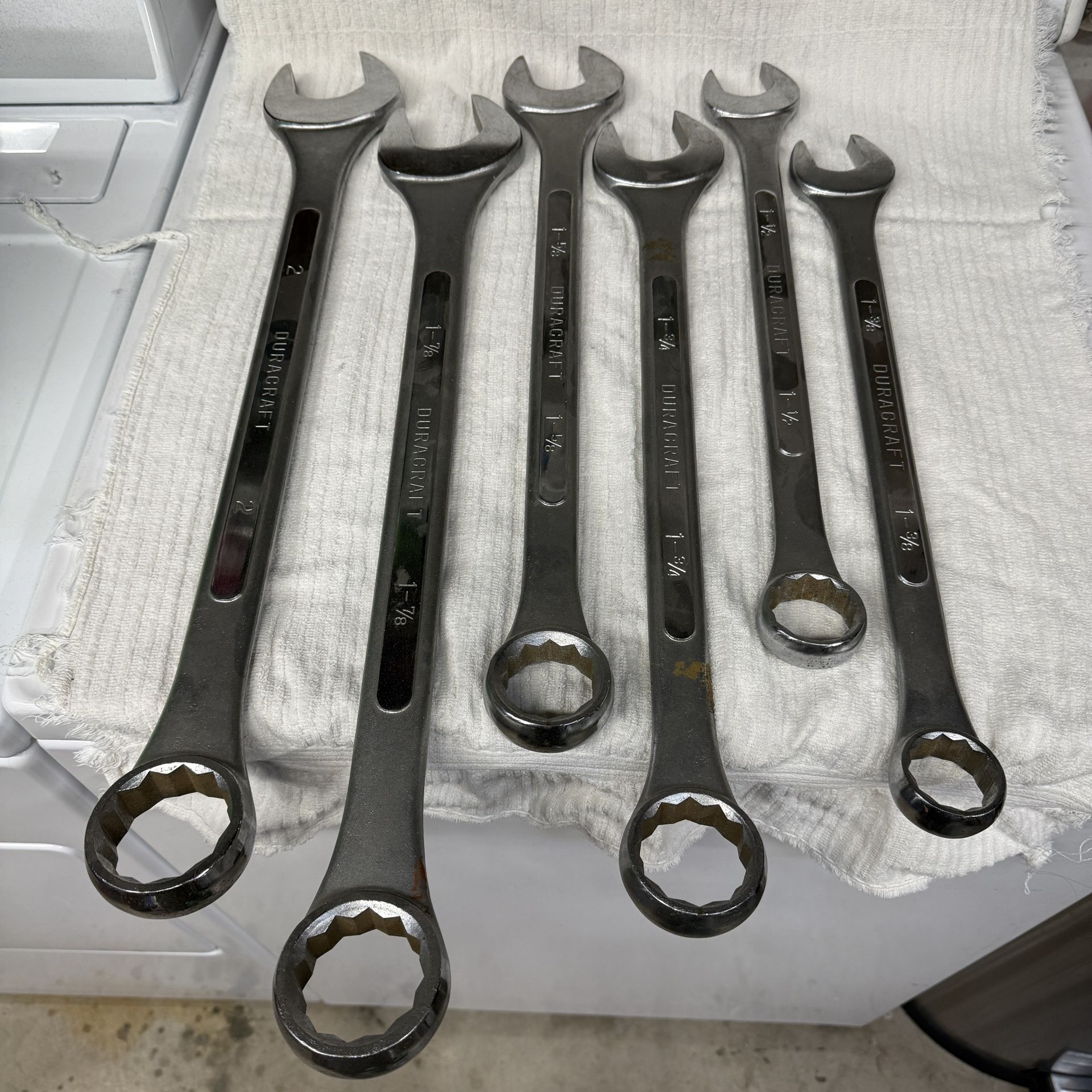 (6 piece) DURACRAFT LARGE SAE COMBINATION WRENCH SET