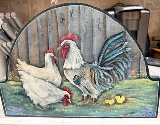 Farmhouse Decor Barnyard Rooster  Chickens family