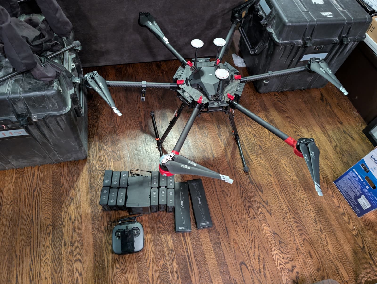 DJI Matrice 600 Pro With 12 Batteries And Spare Parts Kit!