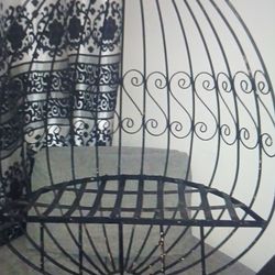 Wrought Iron Antique Swinging Egg 