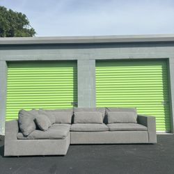 West Elm Gray Cloud Sectional-FREE DELIVERY