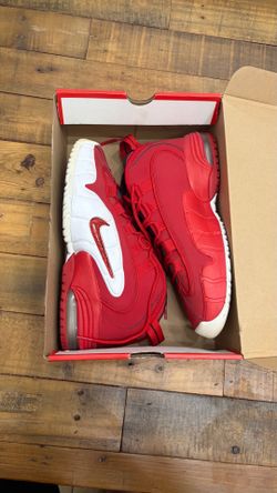 Nike Air Max Penny Red and White, Size 10.5