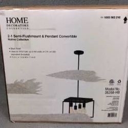 Home Decorators Rollins Black Hanging Light