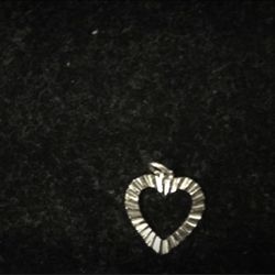 New Sterling Silver 3/4” Heart charm