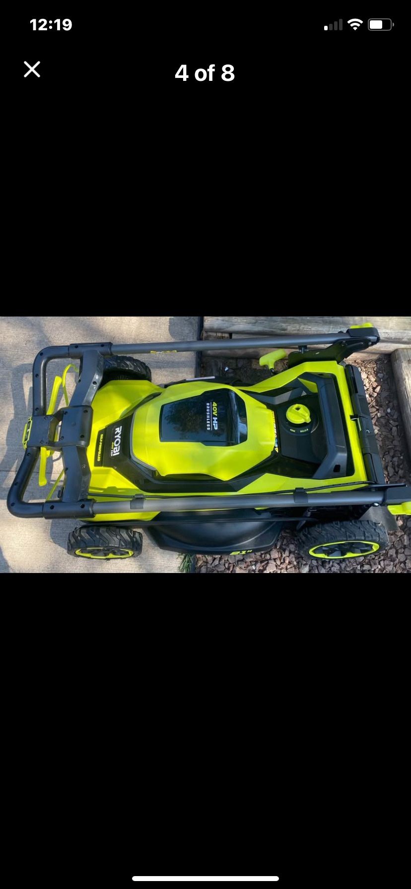 New Ryobi NON Self Propelled mower