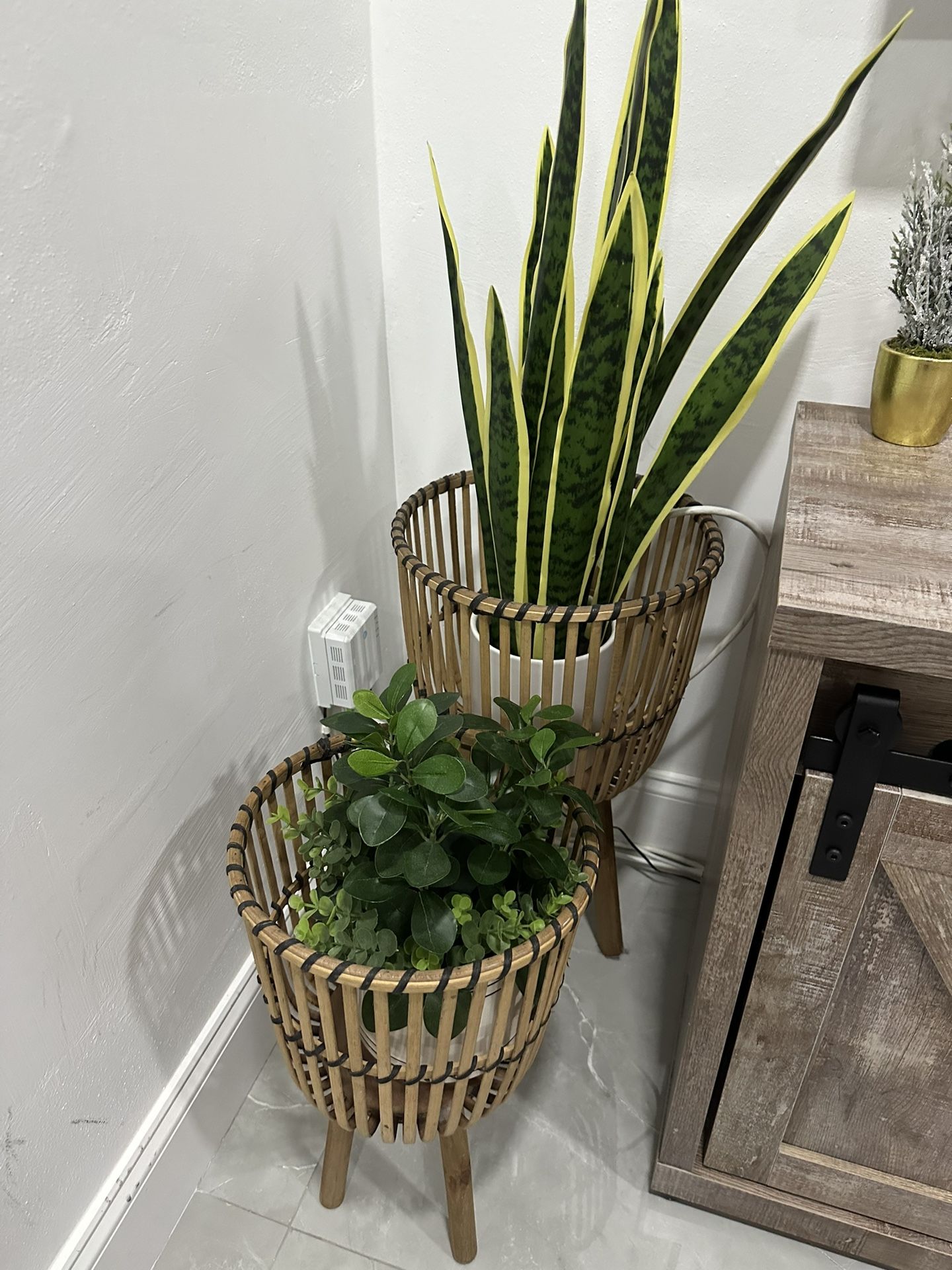 Set Of Plant Holders With Plants- PRICE IS NEGOTIABLE!!