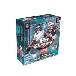 2025 Topps Chrome Football NFL Mega Box Trading Cards