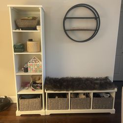 Pottery Barn Book Shelves And Bench
