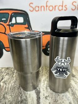  YETI Tumbler 30 oz & Yeti Rambler 18oz, Stainless Steel, Vacuum Insulated