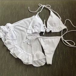 brand new bikini set white