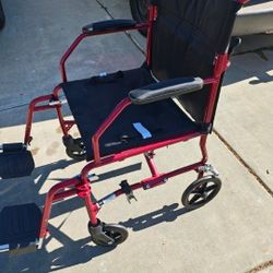 Light Weight Transport Chair 120 Firm No Less Like New 18inch Wee Pics For Details 