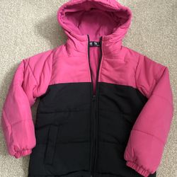 Big Girl Pink And Black Jacket 10/12T 